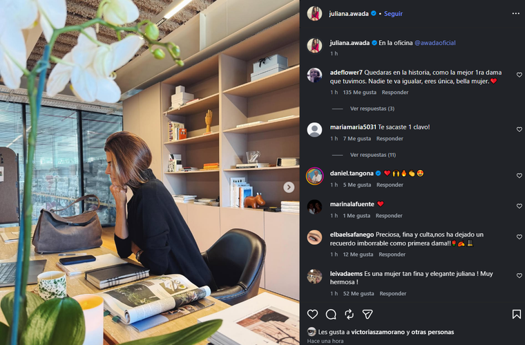 Juliana Awada en redes sociales.