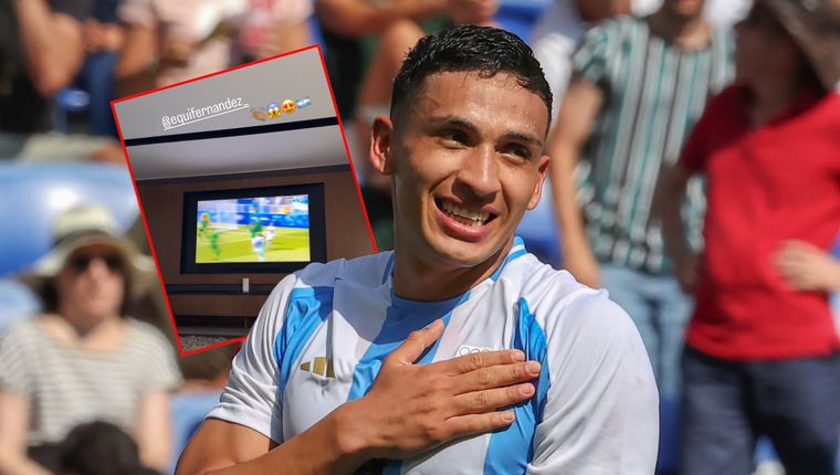 Equi Fernández convirtió un golazo y fue felicitado por un jugador de la Scaloneta. Foto: @Argentina y captura Instagram