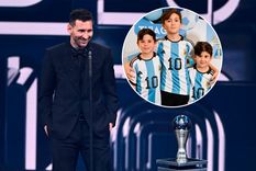 Lionel Messi El particular final del discurso de Leo para sus hijos, Thiago, Mateo y Ciro.