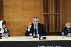 El acto de Alberto Fernández fue respetado parcialmente por La Cámpora. Foto: TELAM El acto de Alberto Fernández fue respetado parcialmente por La Cámpora. Foto: TELAM