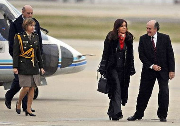 Cristina llegó acompañada por Aníbal Fernández. Foto: Télam