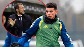 El Vasco Arruabarrena mantuvo una charla particular con Leonel Flores durante el último entrenamiento.