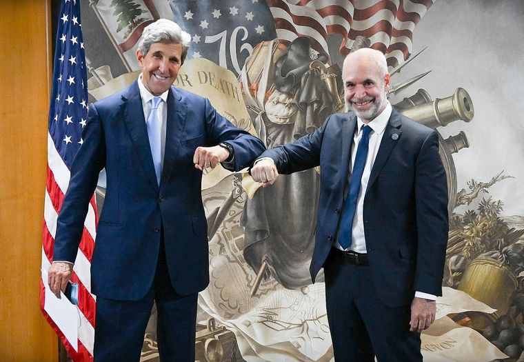 Horacio Larreta se reunió con John Kerry Foto: Gentileza