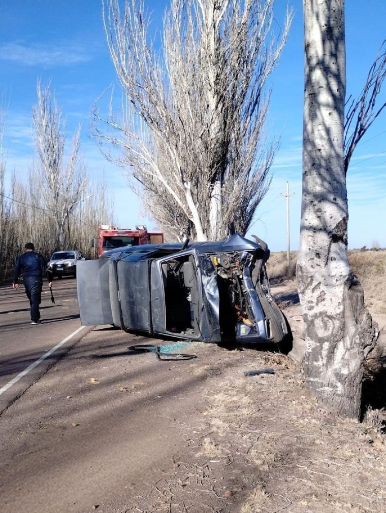 Así quedó el auto tras el accidente Foto: Ministerio de Seguridad