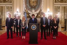 Milei grabó su cadena nacional durante la tarde