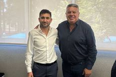 Claudio Tapia con Ariel Vallejo, titular de Sur Finanzas