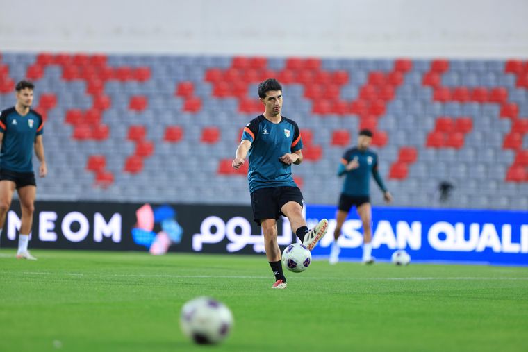 Agustín Manzur, con la Selección de Palestina.&nbsp;