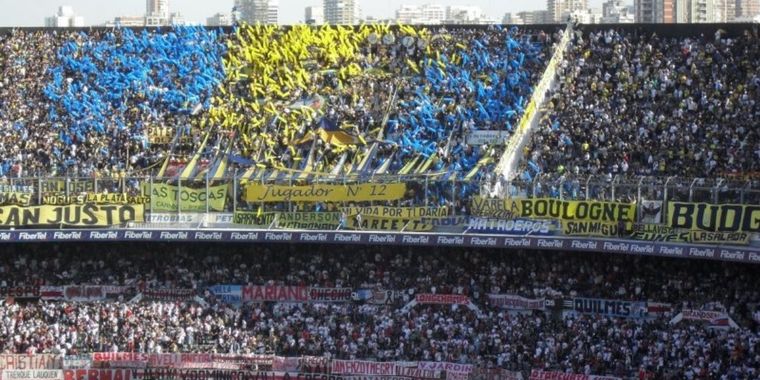 La hinchada de Boca en la Centenario Alta del Monumental. Foto: Archivo
