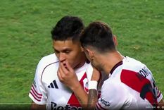 Gonzalo Montiel y un fuerte reproche a Juanfer Quintero tras la derrota en La Paternal.