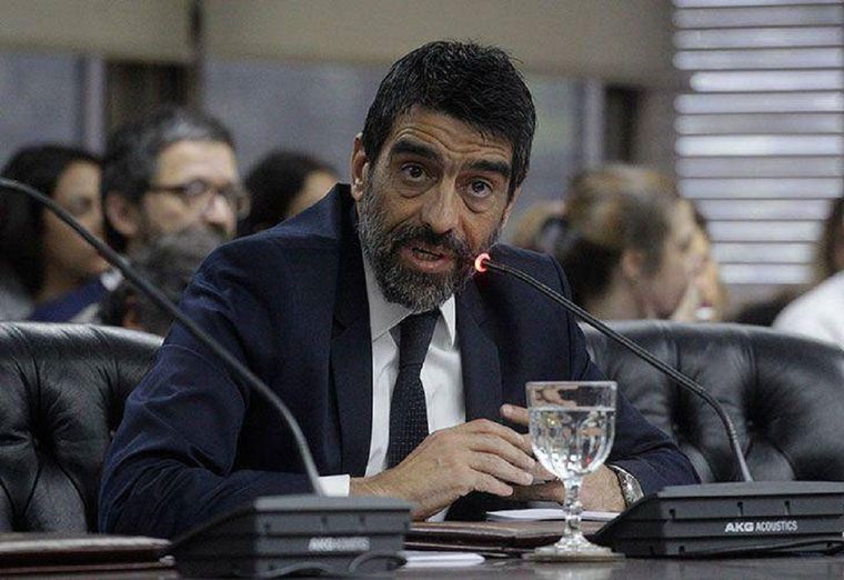 Tailhade, de Unión por la Patria, negó varias veces haber mantenido chats que lo vinculan con Ariel Zanchetta, el expolicía acusado por espionaje ilegal Foto: Télam