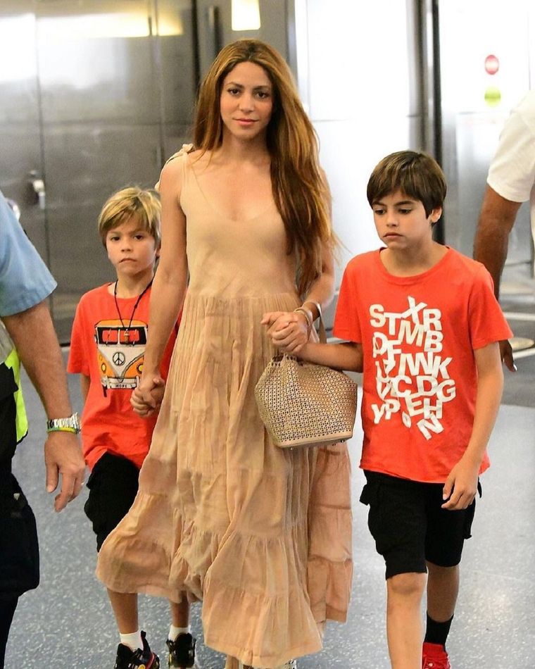 Shakira junto a sus hijos en Miami