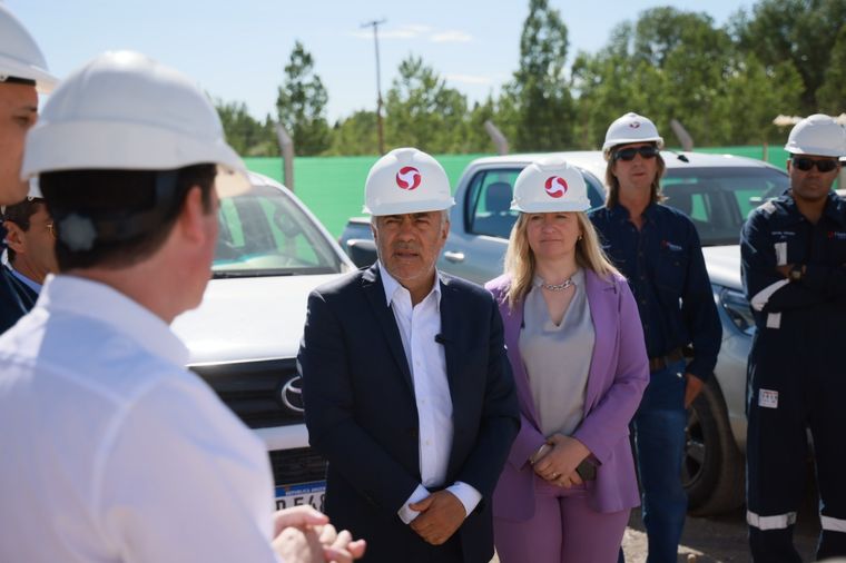 Cornejo estuvo en Malargüe para impulsar proyectos petroleros y mineros. Foto: Gentileza