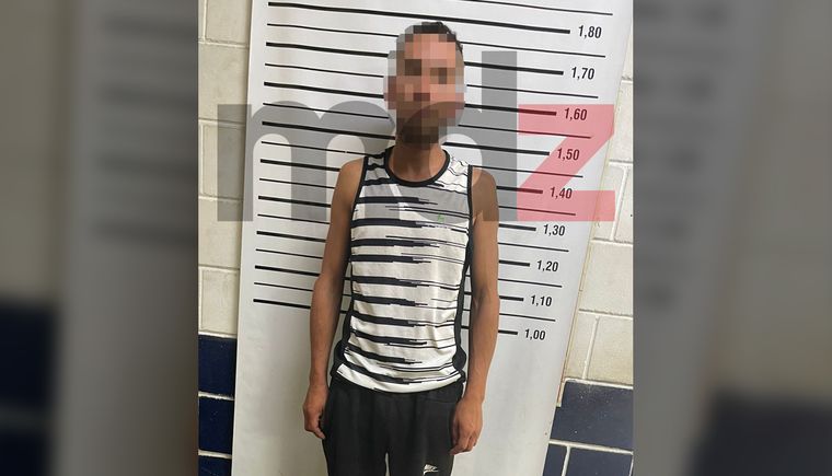 El sospechoso del caso de violencia de género en Las Heras. (Se pixela el rostro por tratarse de una causa de instancia privada)