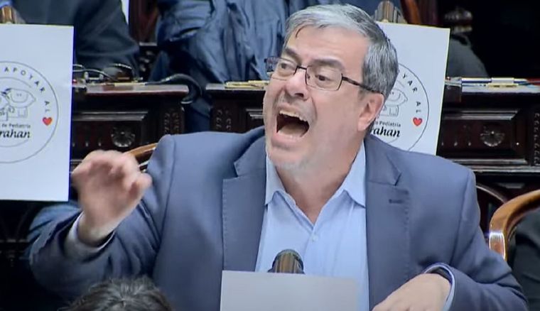 El diputado Germán Martínez tuvo fuertes cruces con Martín Menem.