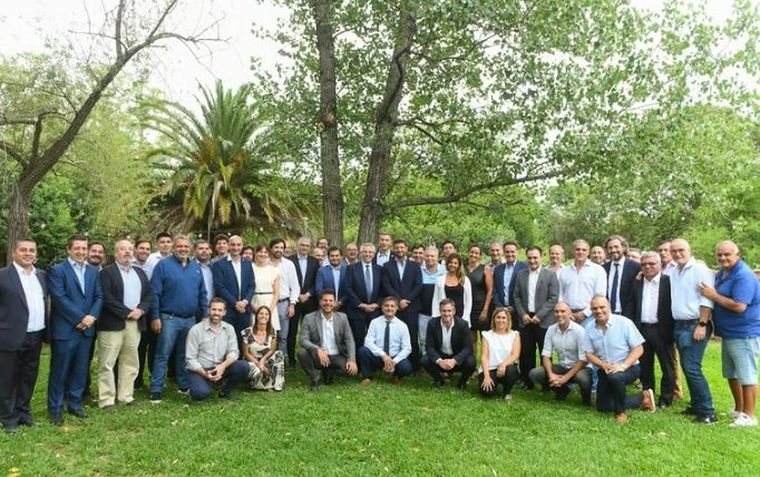 Fernández ya se había reunido con intendentes del conurbano bonaerense el 12 de enero en Cardales Foto: Télam